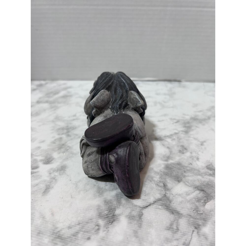 Funny Gargoyle Boots Laying Down Figurine Hand Painted Resin Gothic Fairy Decor - Picture 5 of 6